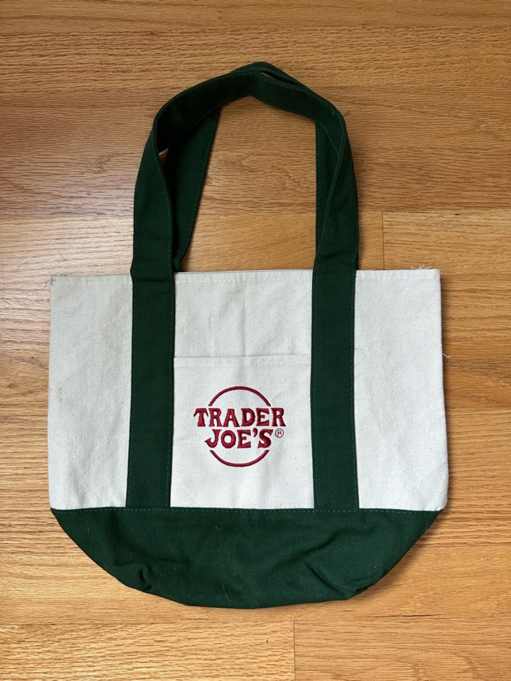 Trader Joe's Canvas Mini Tote Bag - Green